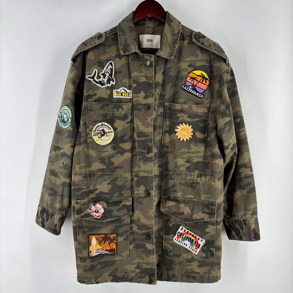 Strathmore Jackets & Blazers - Camo Utility Jacket Patches customized  California Sun Surfing  STR  Medium